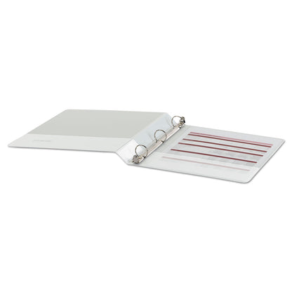 Universal Economy Round Ring View Binder, 3 Rings, 1" Capacity, 11 x 8.5, White, 6/Pack