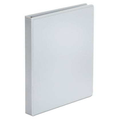 Universal Economy Round Ring View Binder, 3 Rings, 1" Capacity, 11 x 8.5, White, 12/Carton