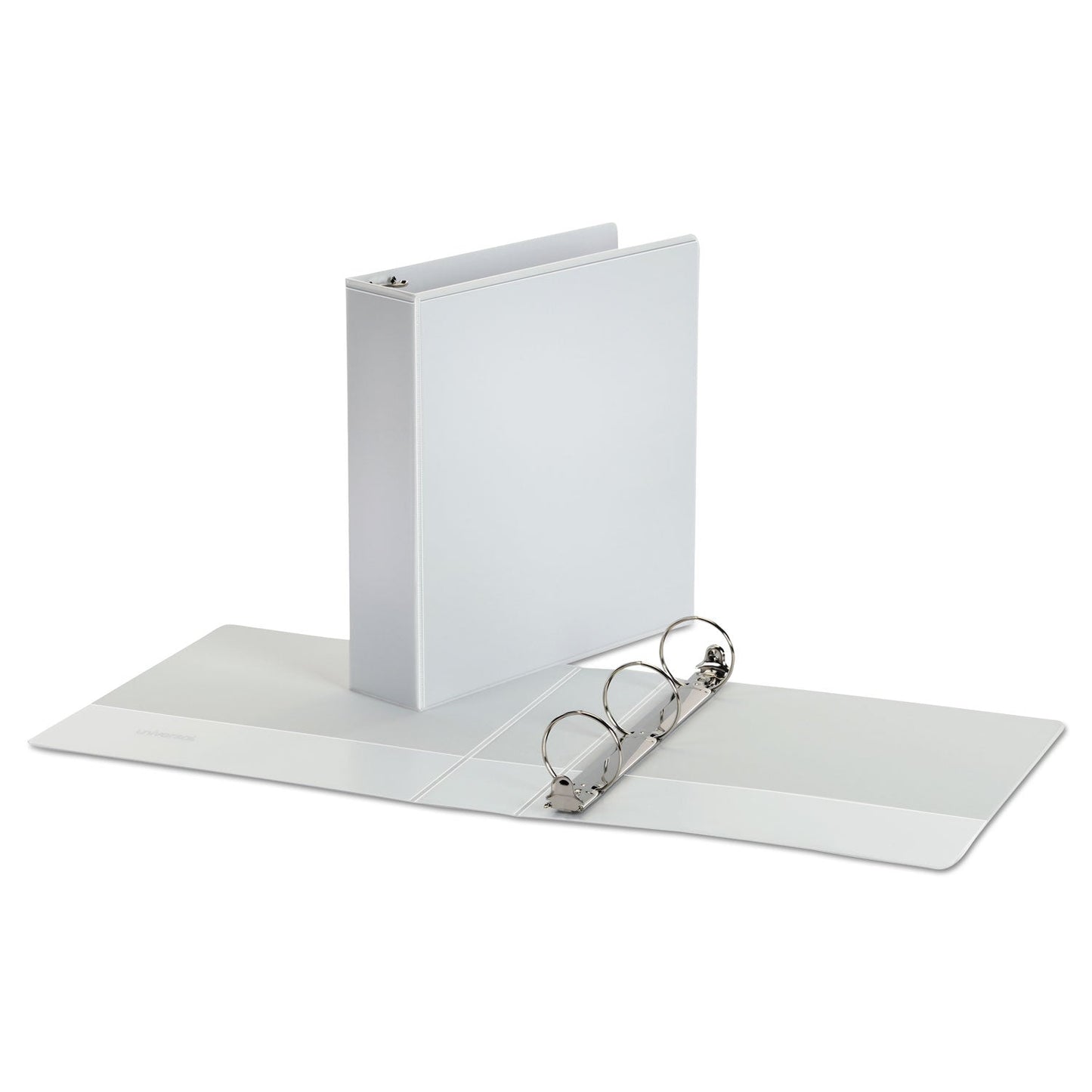 Universal Economy Round Ring View Binder, 3 Rings, 2" Capacity, 11 x 8.5, White