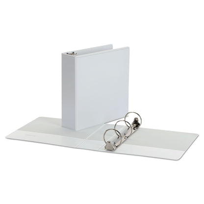 Universal Economy Round Ring View Binder, 3 Rings, 3" Capacity, 11 x 8.5, White
