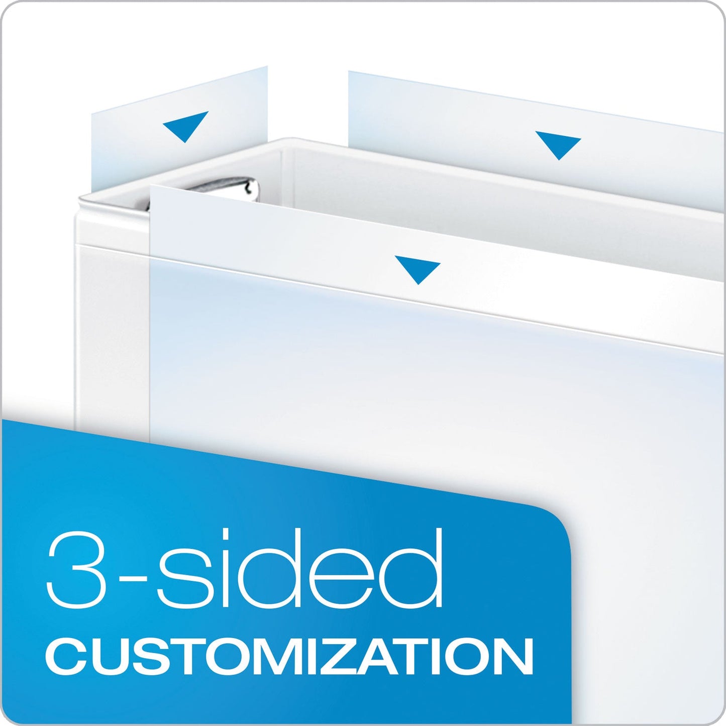 Cardinal Premier Easy Open ClearVue Locking Slant-D Ring Binder, 3 Rings, 1" Capacity, 11 x 8.5, White