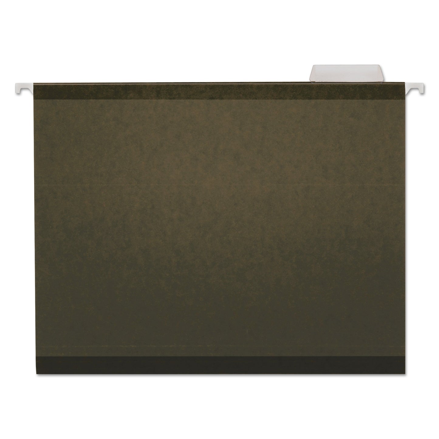 Universal Deluxe Reinforced Recycled Hanging File Folders, Letter Size, 1/5-Cut Tabs, Standard Green, 25/Box