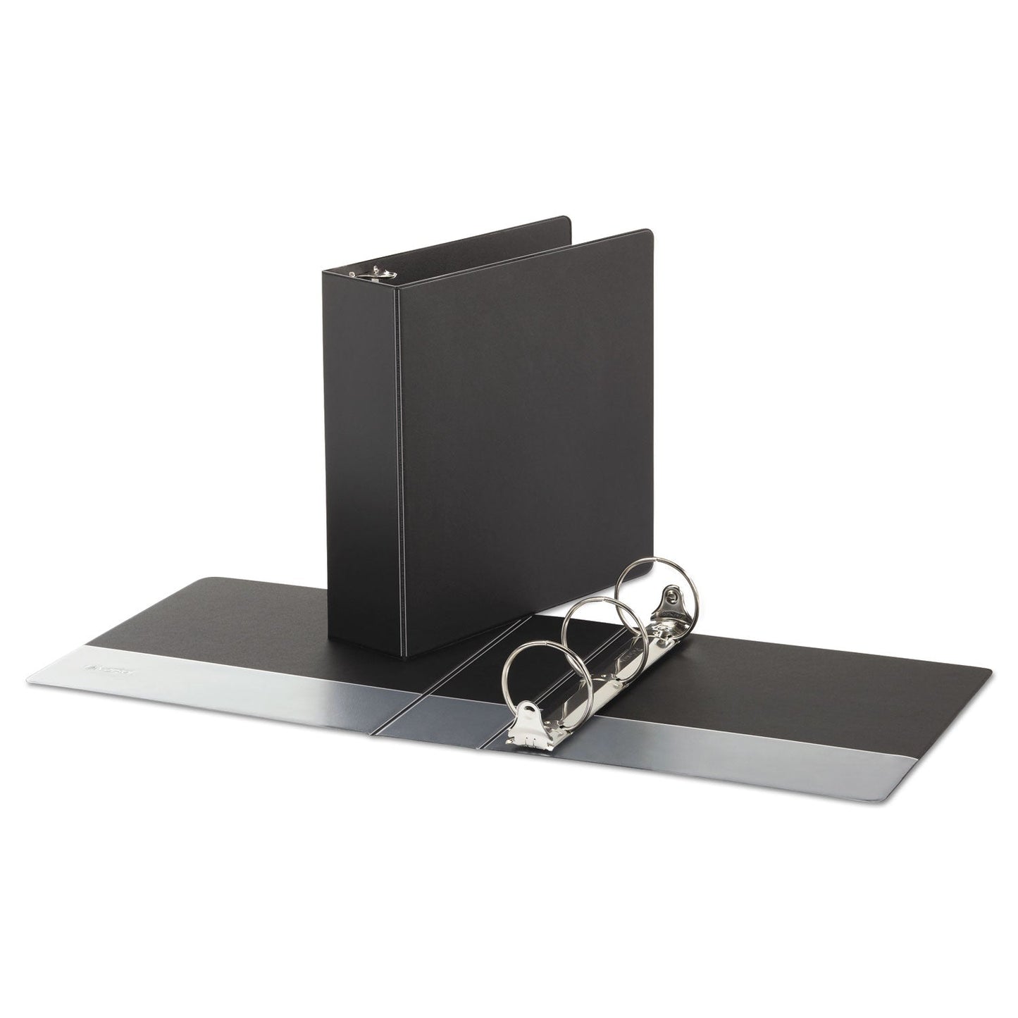 Universal Economy Non-View Round Ring Binder, 3 Rings, 3" Capacity, 11 x 8.5, Black