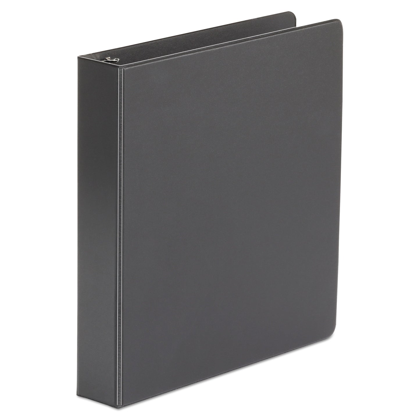Universal Economy Non-View Round Ring Binder, 3 Rings, 1.5" Capacity, 11 x 8.5, Black, 4/Pack