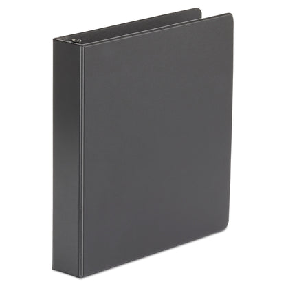 Universal Economy Non-View Round Ring Binder, 3 Rings, 1.5" Capacity, 11 x 8.5, Black