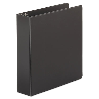 Universal Economy Non-View Round Ring Binder, 3 Rings, 2" Capacity, 11 x 8.5, Black, 4/Pack