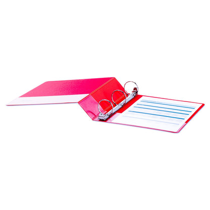 Universal Economy Non-View Round Ring Binder, 3 Rings, 2" Capacity, 11 x 8.5, Red
