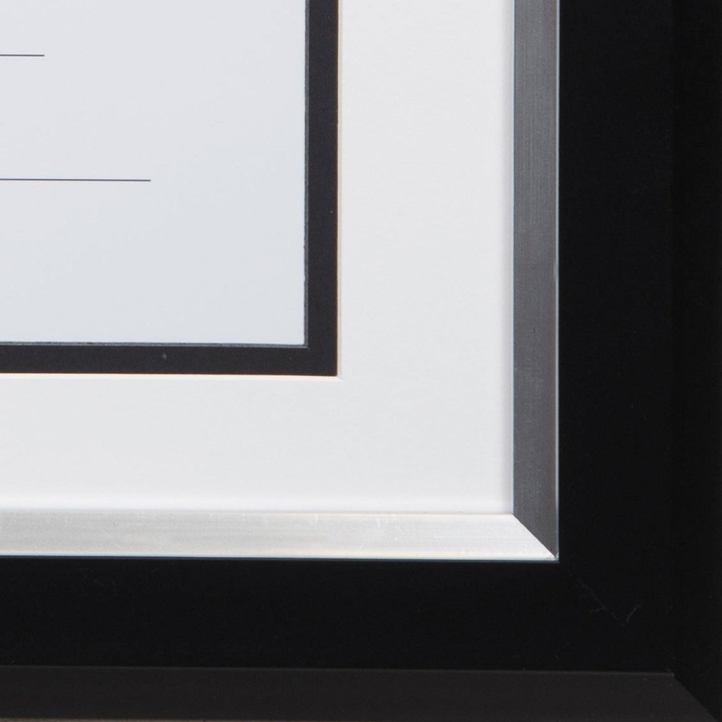DAX 2-Tone 11 x 14 Document Frame, 8.5 x 11 Insert, Black/Silver Frame, White Mat