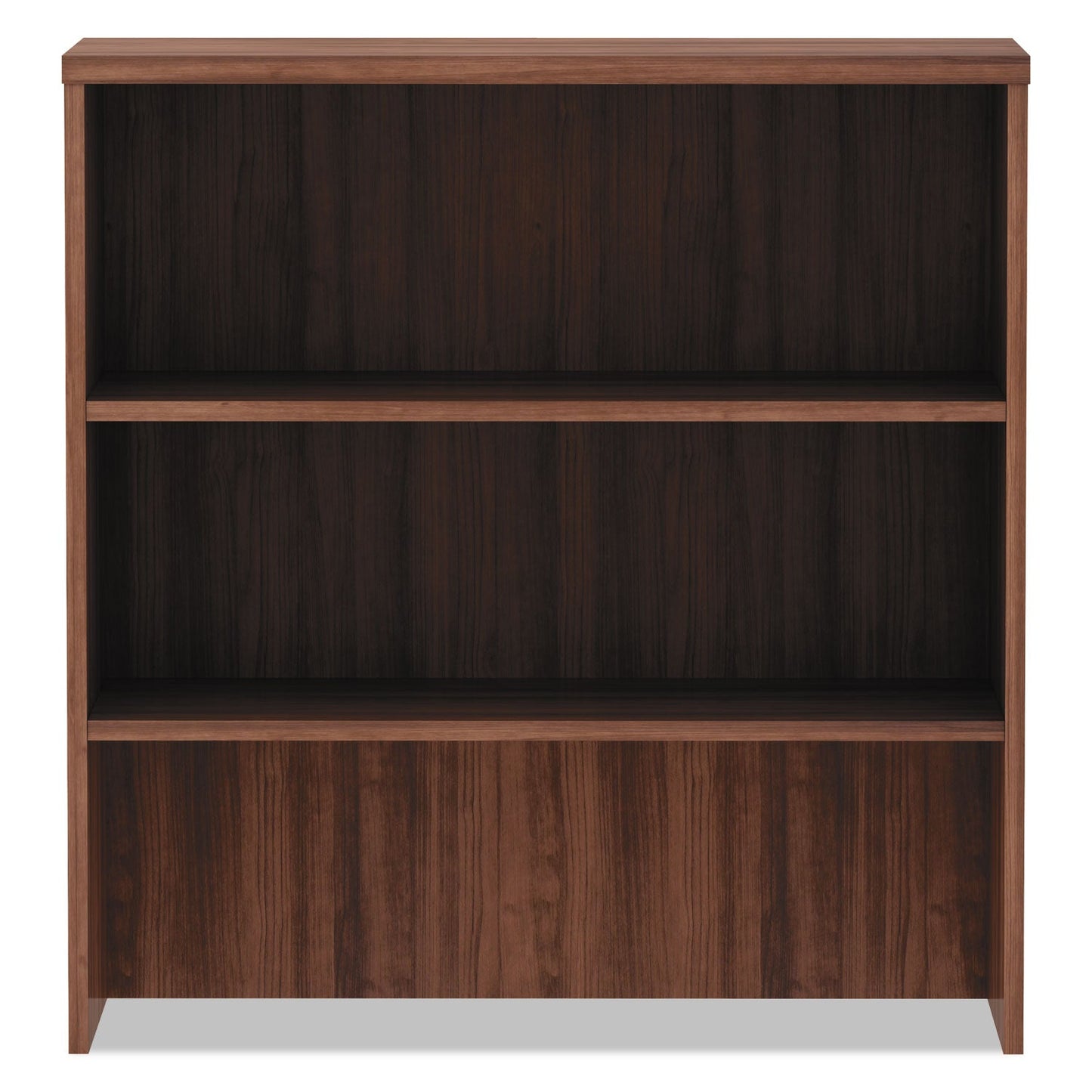 Alera Valencia Series Hutch, 3 Compartments, 34.13w x 15d x 35.38h, Modern Walnut