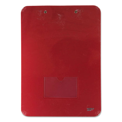 Mobile OPS Unbreakable Recycled Clipboard, 0.25" Clip Capacity, Holds 8.5 x 11 Sheets, Red