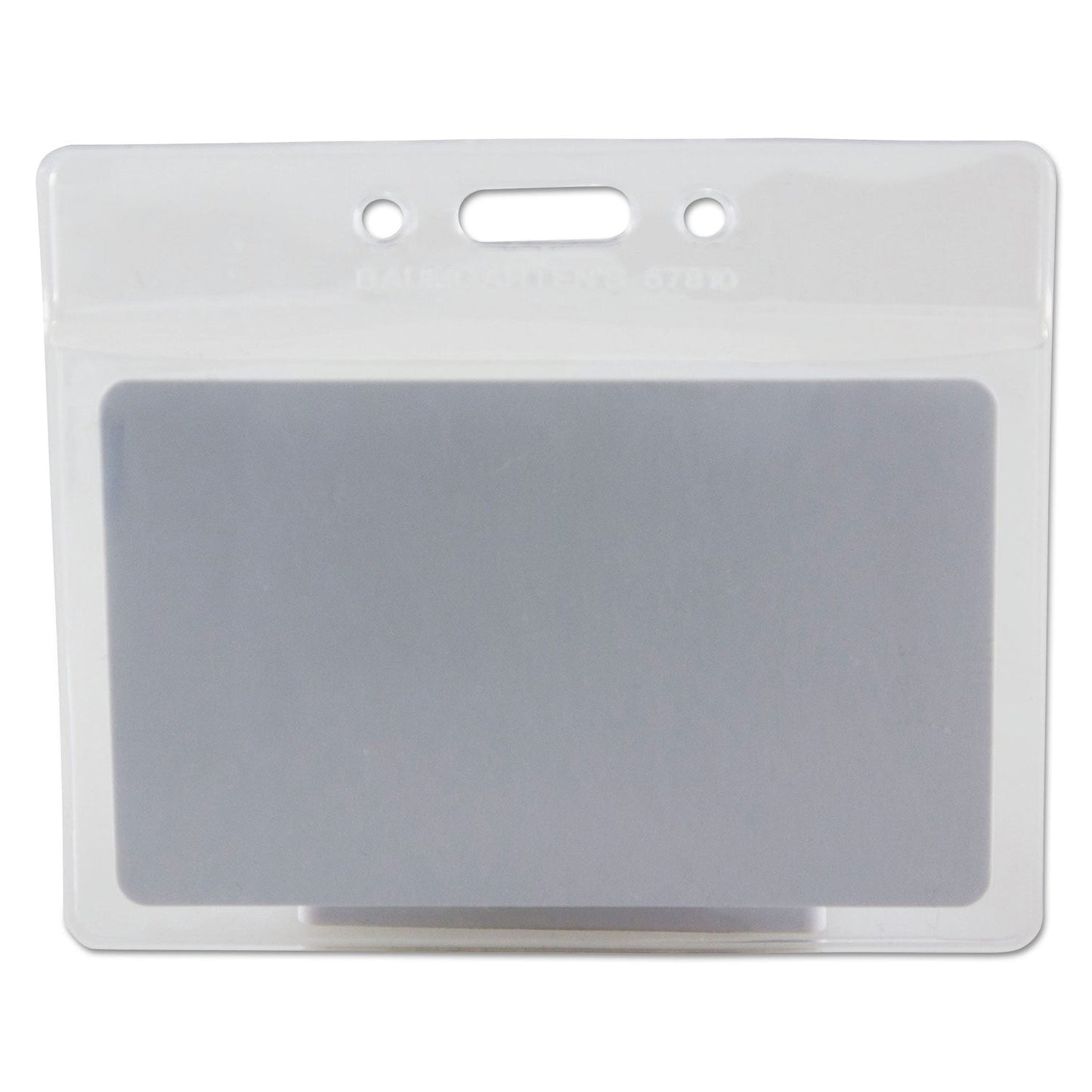 SICURIX Badge Holder, Horizontal, 2.13 x 3.38, Clear, 12/Pack