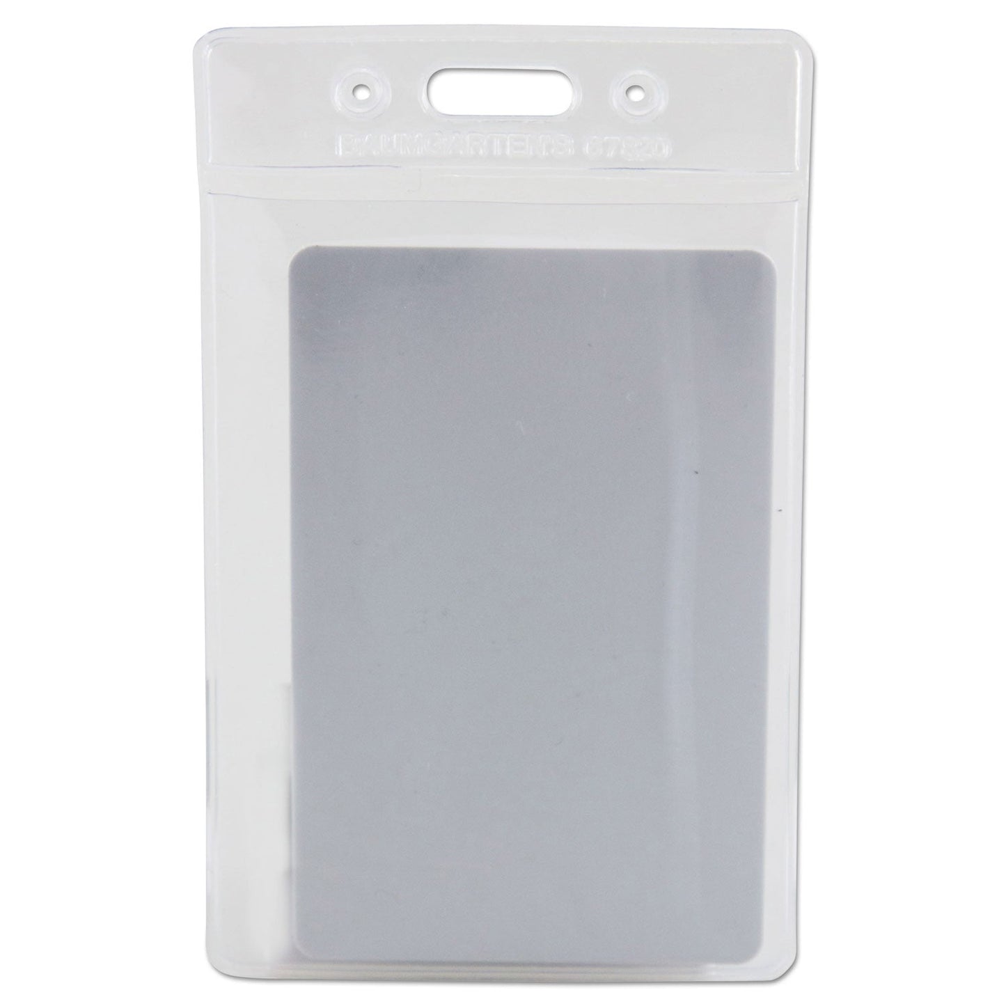 SICURIX Badge Holder, Vertical, 2.75 x 4.13, Clear, 12/Pack