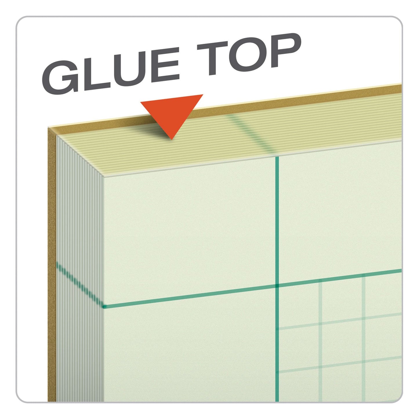 TOPS Engineering Computation Pads, Cross-Section Quadrille Rule (5 sq/in, 1 sq/in), Green Cover, 100 Green-Tint 8.5 x 11 Sheets