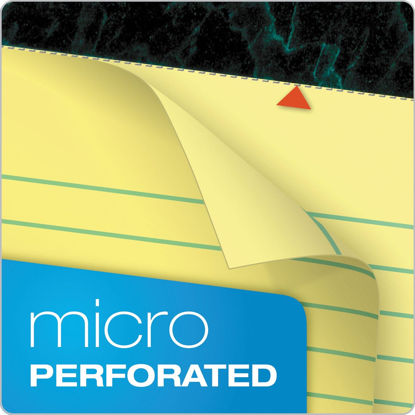 TOPS Docket Ruled Perforated Pads, Narrow Rule, 50 Canary-Yellow 5 x 8 Sheets, 12/Pack