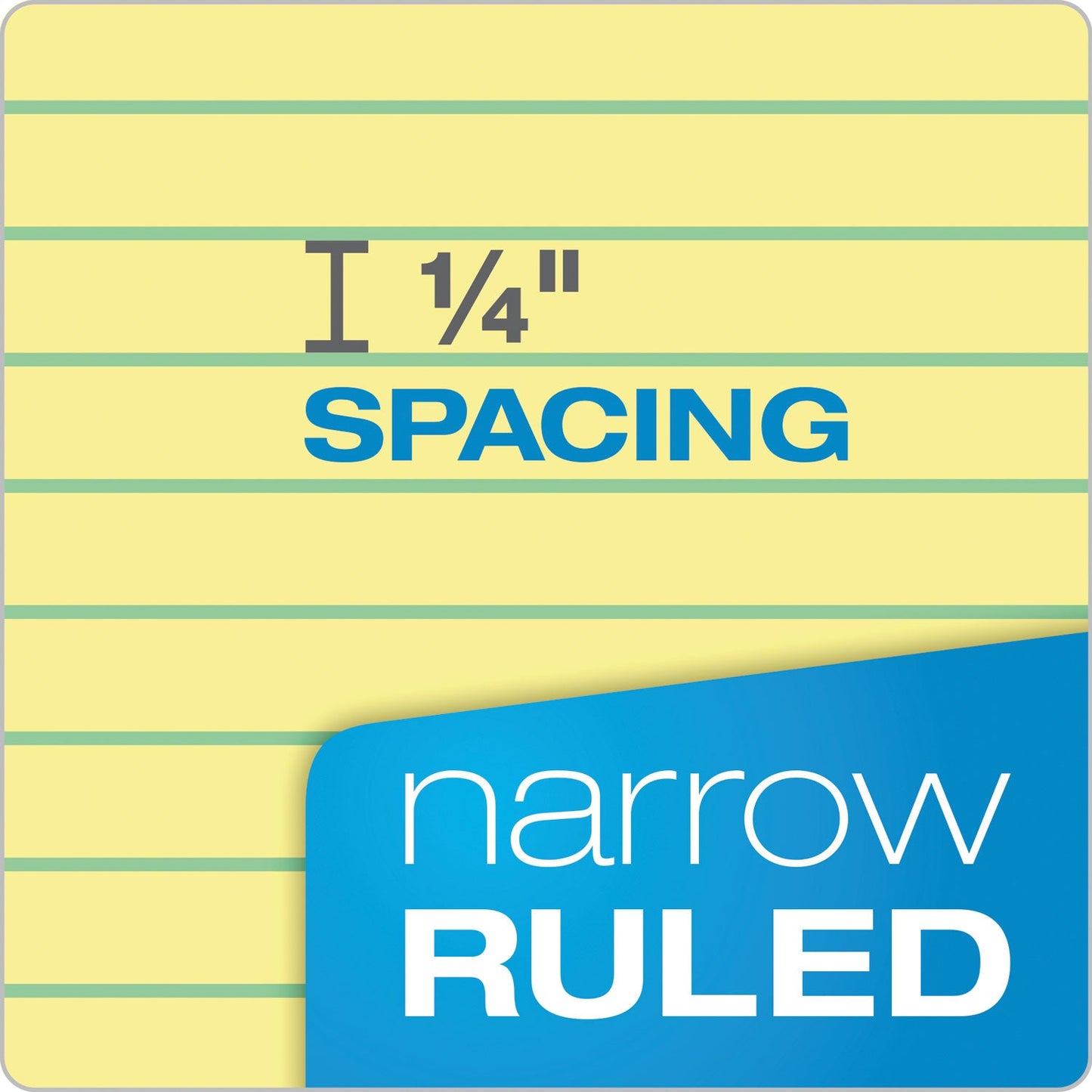 Ampad Gold Fibre Quality Writing Pads, Narrow Rule, 50 Canary-Yellow 8.5 x 11.75 Sheets, Dozen