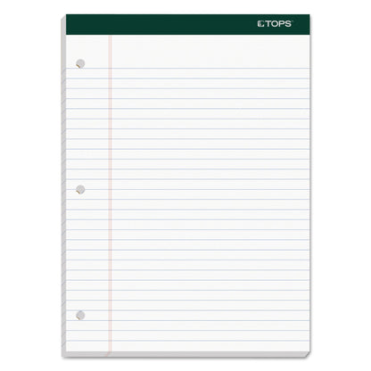 TOPS Double Docket Ruled Pads, Wide/Legal Rule, 100 White 8.5 x 11.75 Sheets, 6/Pack