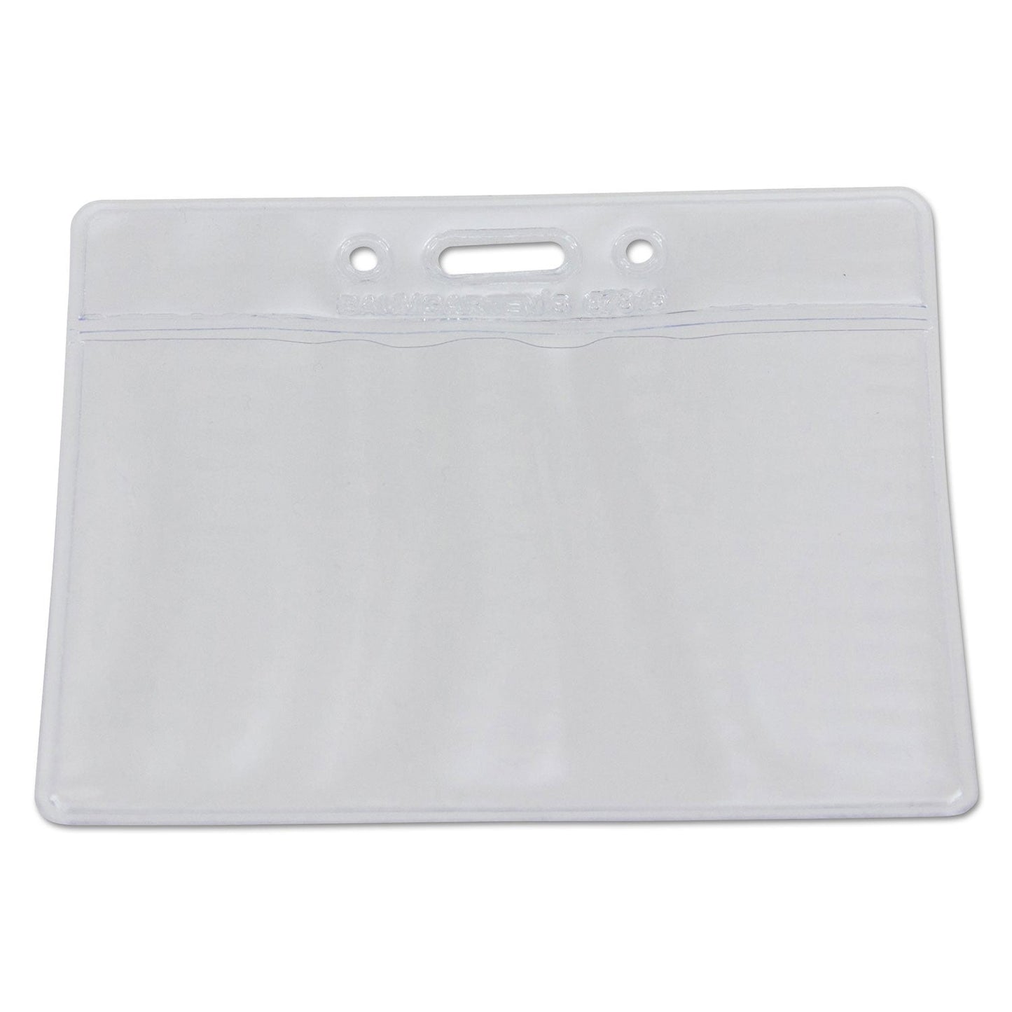 SICURIX Sicurix Vinyl Badge Holder, 4 x 3, Clear, 50/Pack