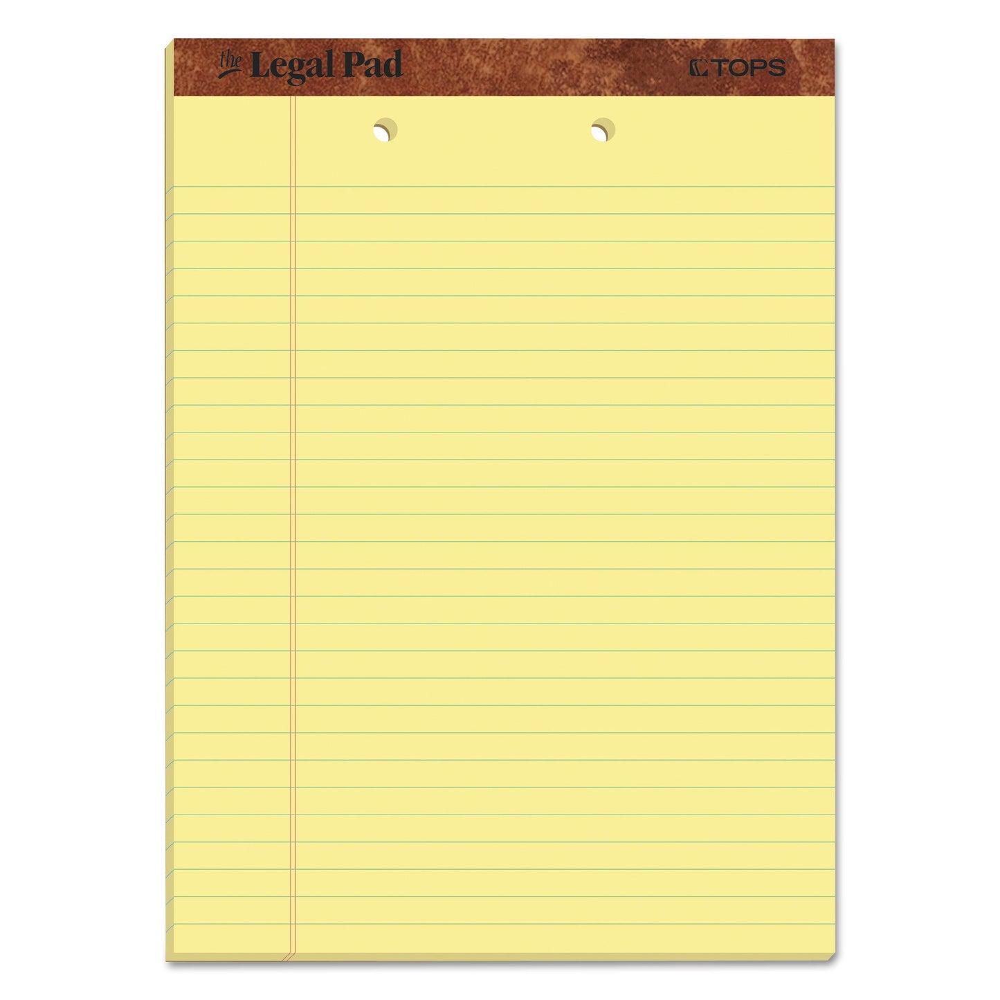 TOPS "The Legal Pad" Ruled Perforated Pads, Wide/Legal Rule, 50 Canary-Yellow 8.5 x 11.75 Sheets, Dozen
