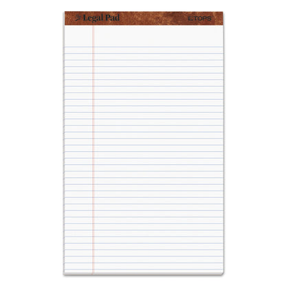 TOPS "The Legal Pad" Ruled Perforated Pads, Wide/Legal Rule, 50 White 8.5 x 14 Sheets, Dozen