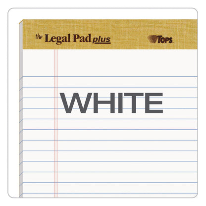 TOPS "The Legal Pad" Plus Ruled Perforated Pads with 40 pt. Back, Narrow Rule, 50 White 5 x 8 Sheets, Dozen