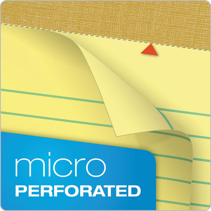 TOPS "The Legal Pad" Plus Ruled Perforated Pads with 40 pt. Back, Wide/Legal Rule, 50 Canary-Yellow 8.5 x 14 Sheets, Dozen