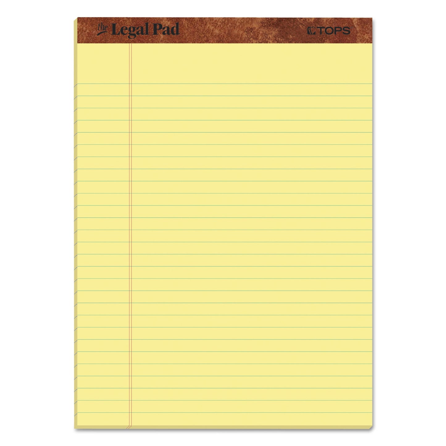 TOPS "The Legal Pad" Ruled Perforated Pads, Wide/Legal Rule, 50 Canary-Yellow 8.5 x 11 Sheets, 3/Pack