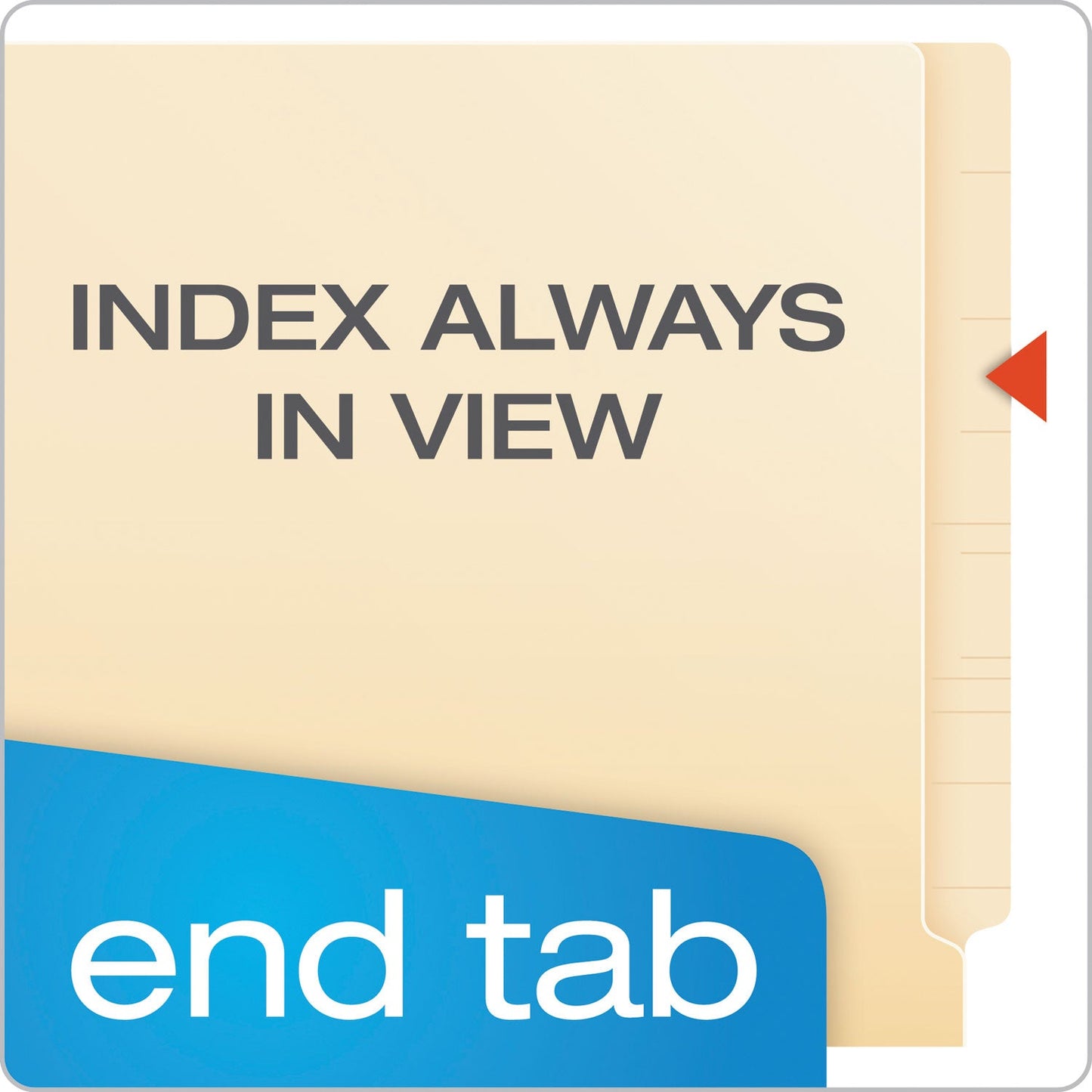 Pendaflex Manila Laminated End Tab Fastener Folders, 1 Fastener, Letter Size, 11-pt Manila Exterior, 50/Box