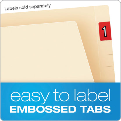 Pendaflex SmartShield End Tab File Folders, Straight Tabs, Letter Size, Manila, 75/Box
