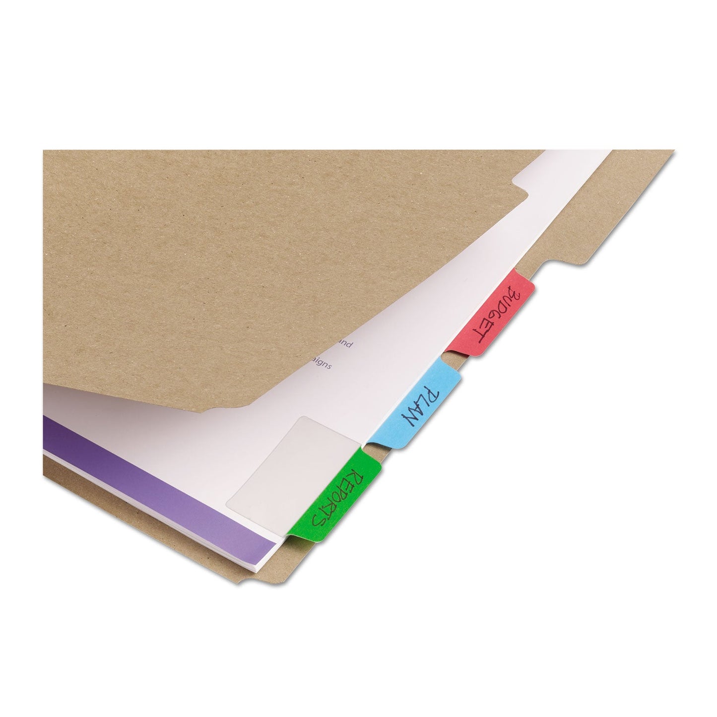 Avery Ultra Tabs Repositionable Tabs, Standard: 2" x 1.5", 1/5-Cut, Assorted Colors (Blue, Green and Red), 24/Pack