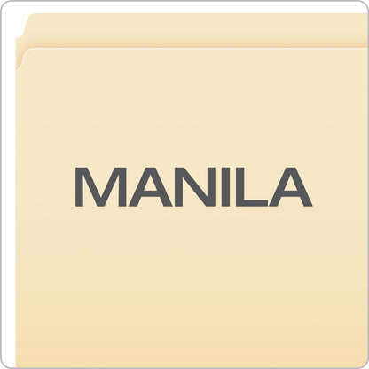 Pendaflex Manila File Folders, Straight Tabs, Letter Size, 0.75" Expansion, Manila, 100/Box