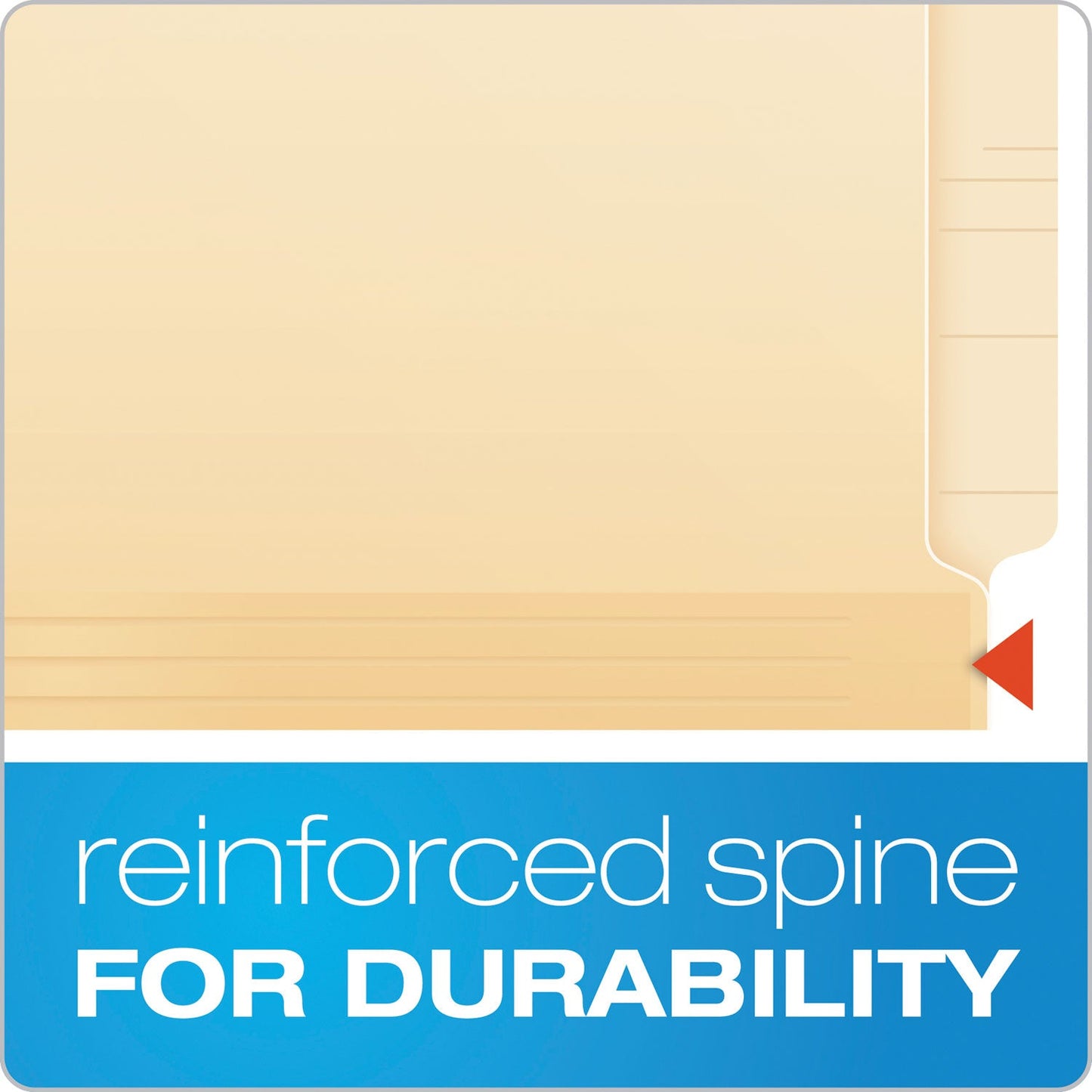 Pendaflex Manila Laminated End Tab Fastener Folders, 2 Fasteners, Letter Size, 11-pt Manila Exterior, 50/Box