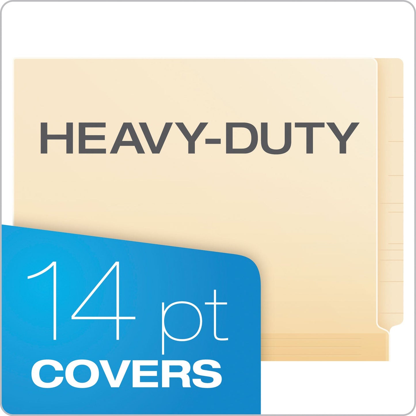 Pendaflex Manila Laminated Spine Shelf File Folders, Straight Tabs, Letter Size, Manila, 50/Box
