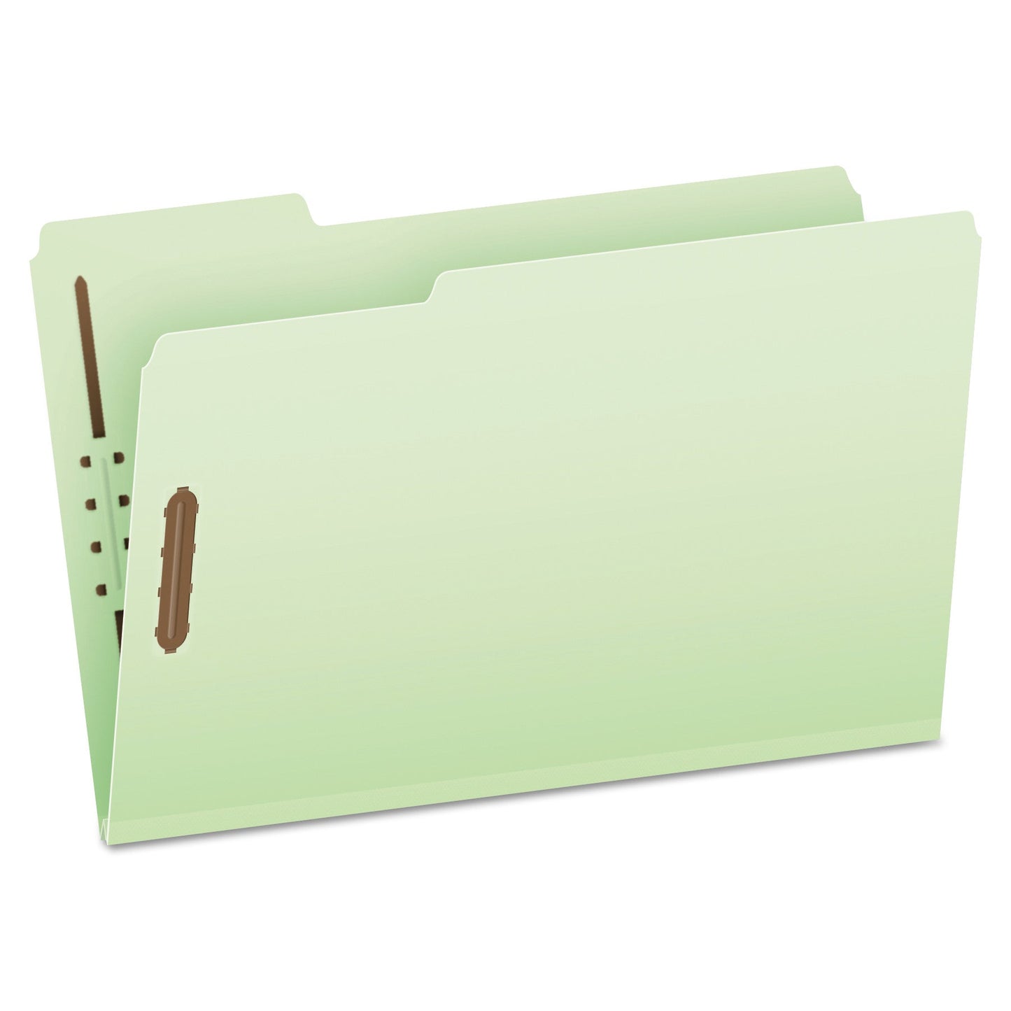 Pendaflex Heavy-Duty Pressboard Folders w/ Embossed Fasteners, Legal Size, Green, 25/Box