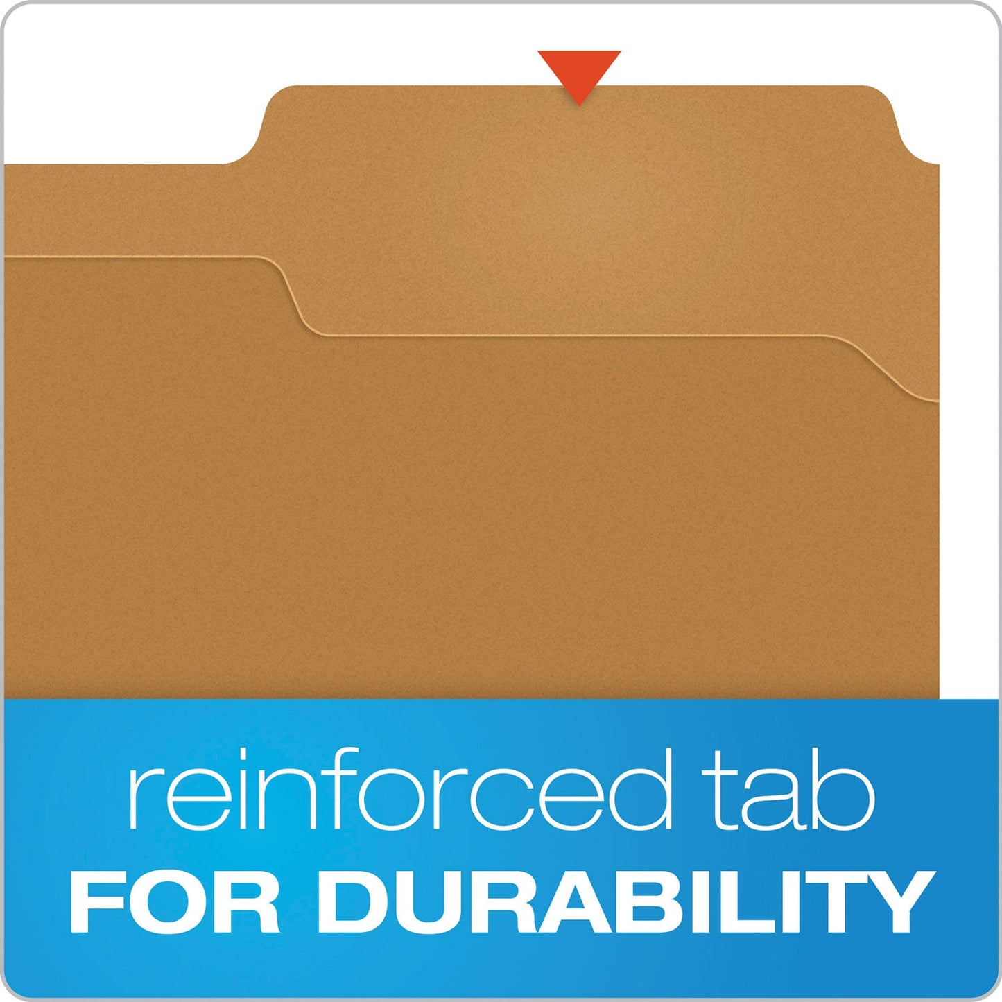 Pendaflex Kraft Fastener Folders, 1/3-Cut Tabs: Assorted, 1 Fastener, Letter Size, Kraft Exterior, 50/Box