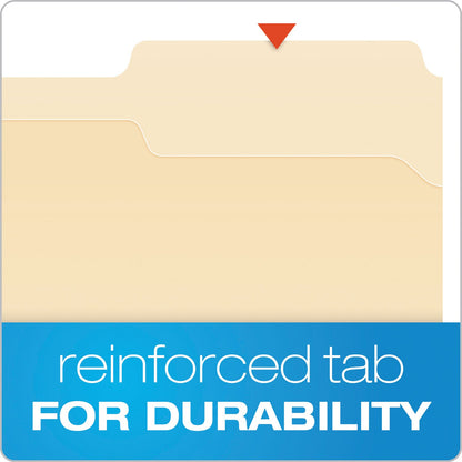 Pendaflex Manila Fastener Folders, 1/3-Cut Tabs: Assorted, 1 Fastener, Letter Size, Manila Exterior, 50/Box