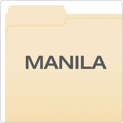 Pendaflex Manila Fastener Folders, Straight Tab, 1 Fastener, Letter Size, Manila Exterior, 50/Box