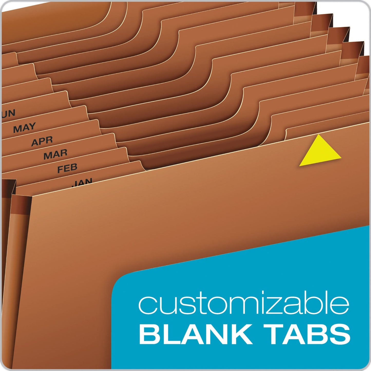 Pendaflex Heavy-Duty Open-Top Expanding Stadium File, 12 Sections, 1/3-Cut Tabs, Letter Size, Redrope