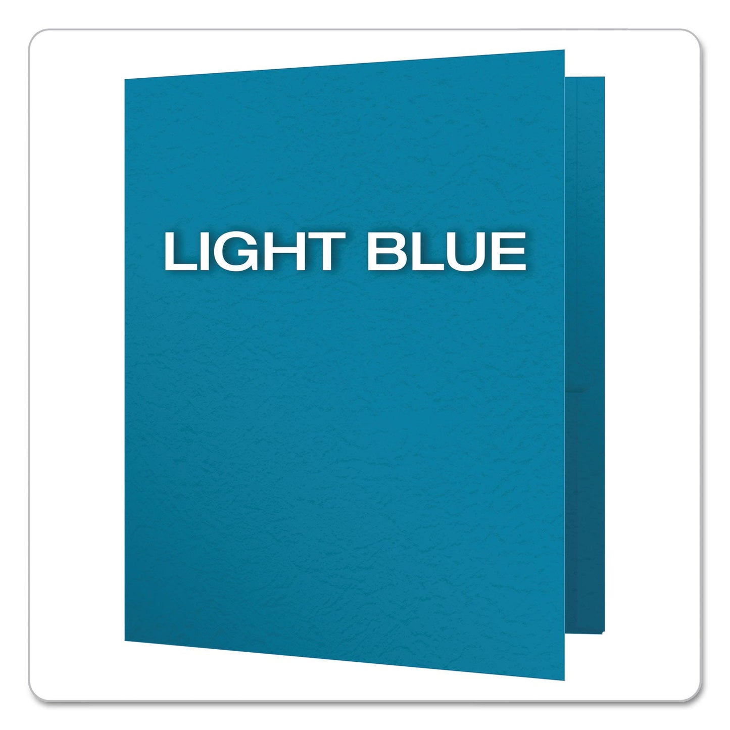 Oxford Twin-Pocket Folders with 3 Fasteners, 0.5" Capacity, 11 x 8.5, Light Blue, 25/Box