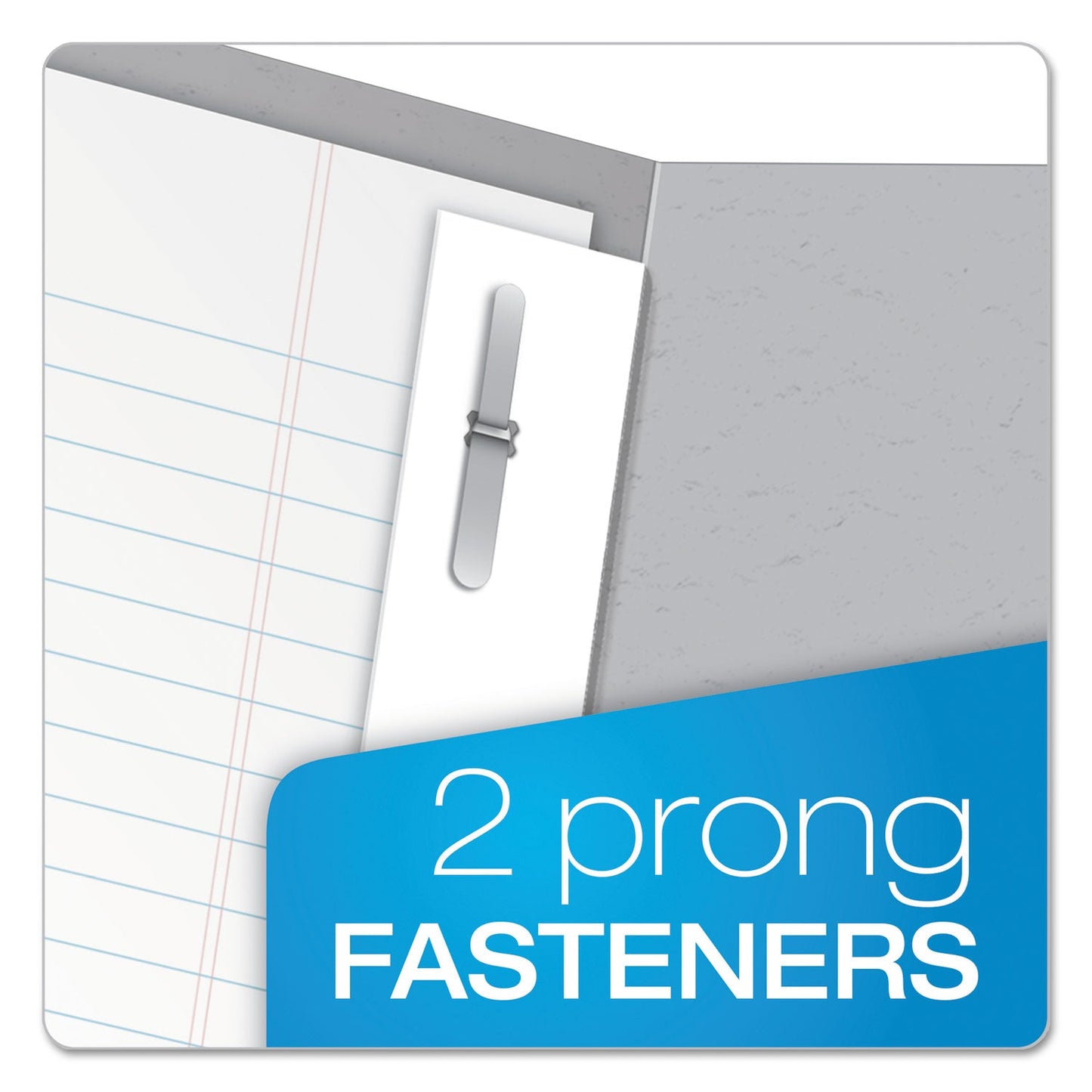 Oxford Twin-Pocket Folders with 3 Fasteners, 0.5" Capacity, 11 x 8.5, Gray, 25/Box