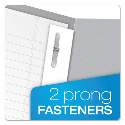 Oxford Twin-Pocket Folders with 3 Fasteners, 0.5" Capacity, 11 x 8.5, Gray, 25/Box