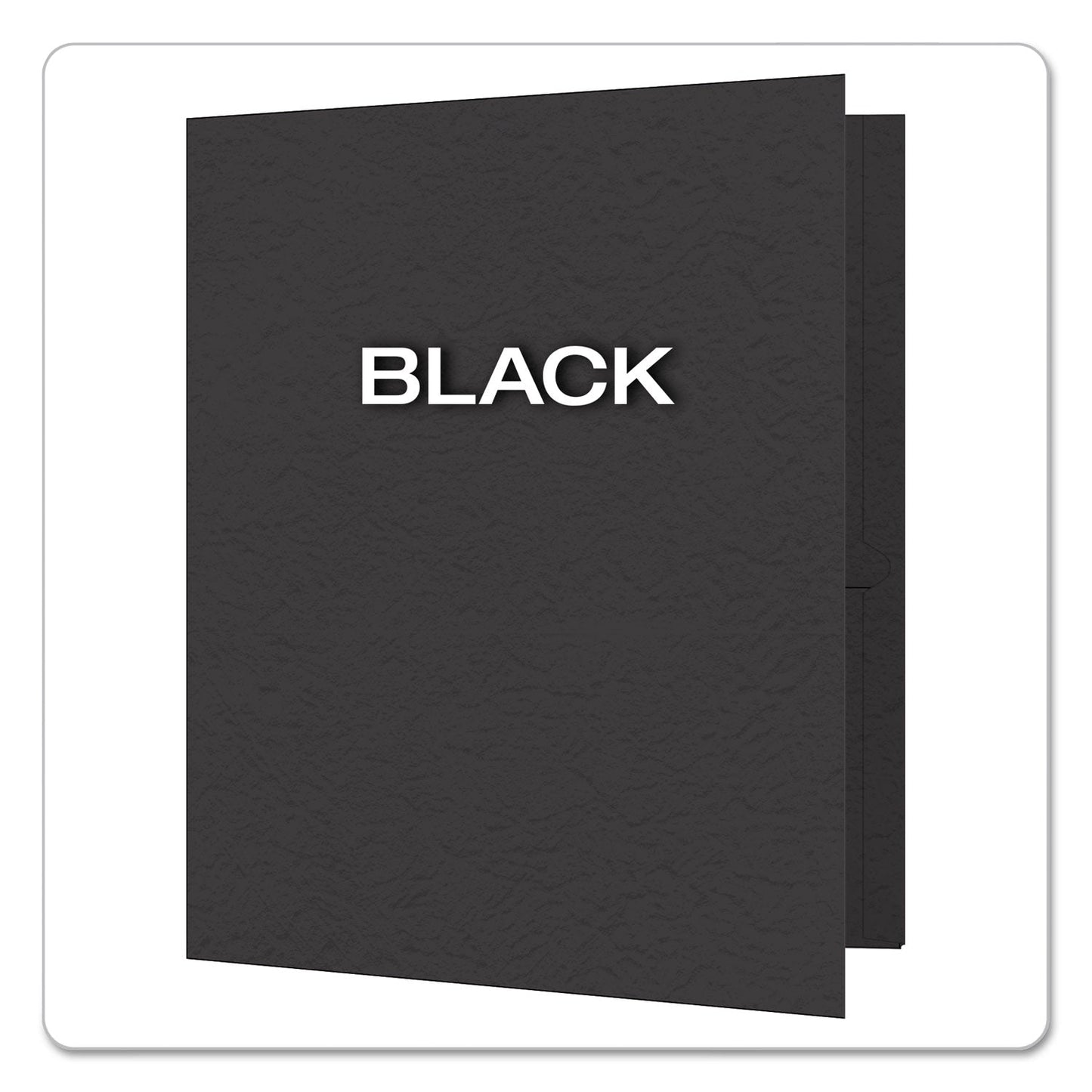 Oxford Twin-Pocket Folders with 3 Fasteners, 0.5" Capacity, 11 x 8.5, Black 25/Box