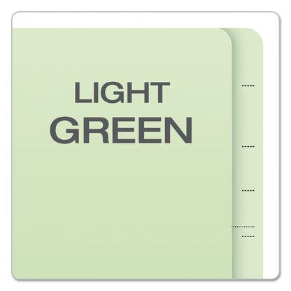 Pendaflex End Tab Classification Folders, 2 Dividers, Letter Size, Pale Green, 10/Box