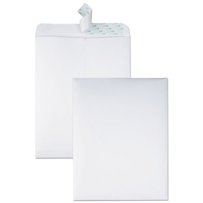 Quality Park Redi-Strip Catalog Envelope, #13 1/2, Cheese Blade Flap, Redi-Strip Adhesive Closure, 10 x 13, White, 100/Box