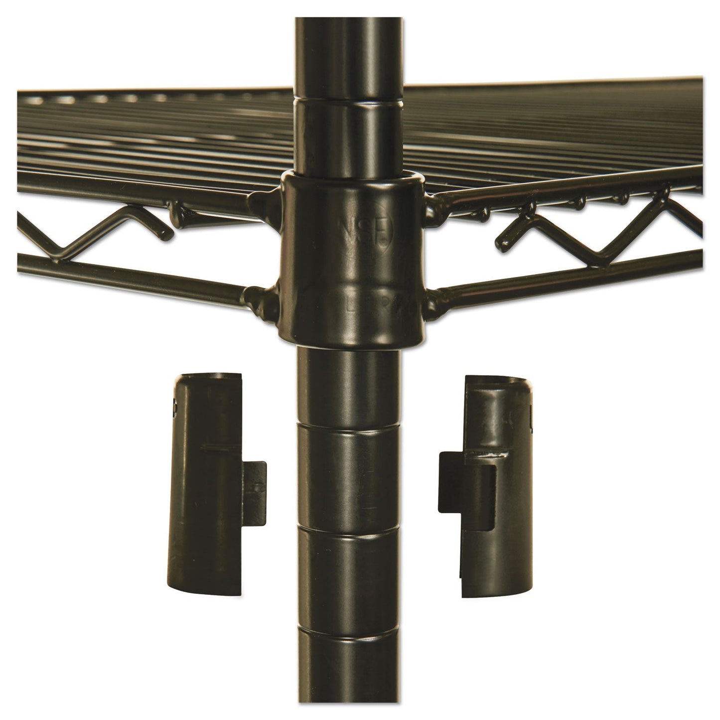 Alera NSF Certified 4-Shelf Wire Shelving Kit with Casters, 48w x 18d x 72h, Black