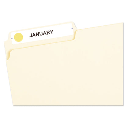 Avery Handwrite Only Self-Adhesive Removable Round Color-Coding Labels, 0.5" dia, Neon Orange, 60/Sheet, 14 Sheets/Pack, (5062)