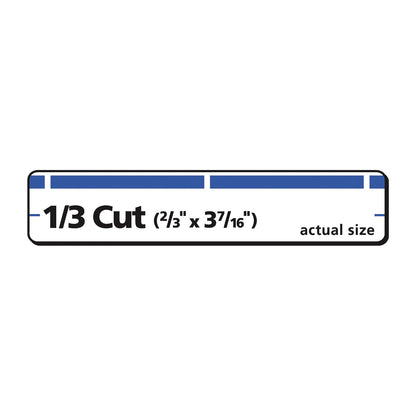 Avery Permanent TrueBlock File Folder Labels with Sure Feed Technology, 0.66 x 3.44, White, 30/Sheet, 50 Sheets/Box