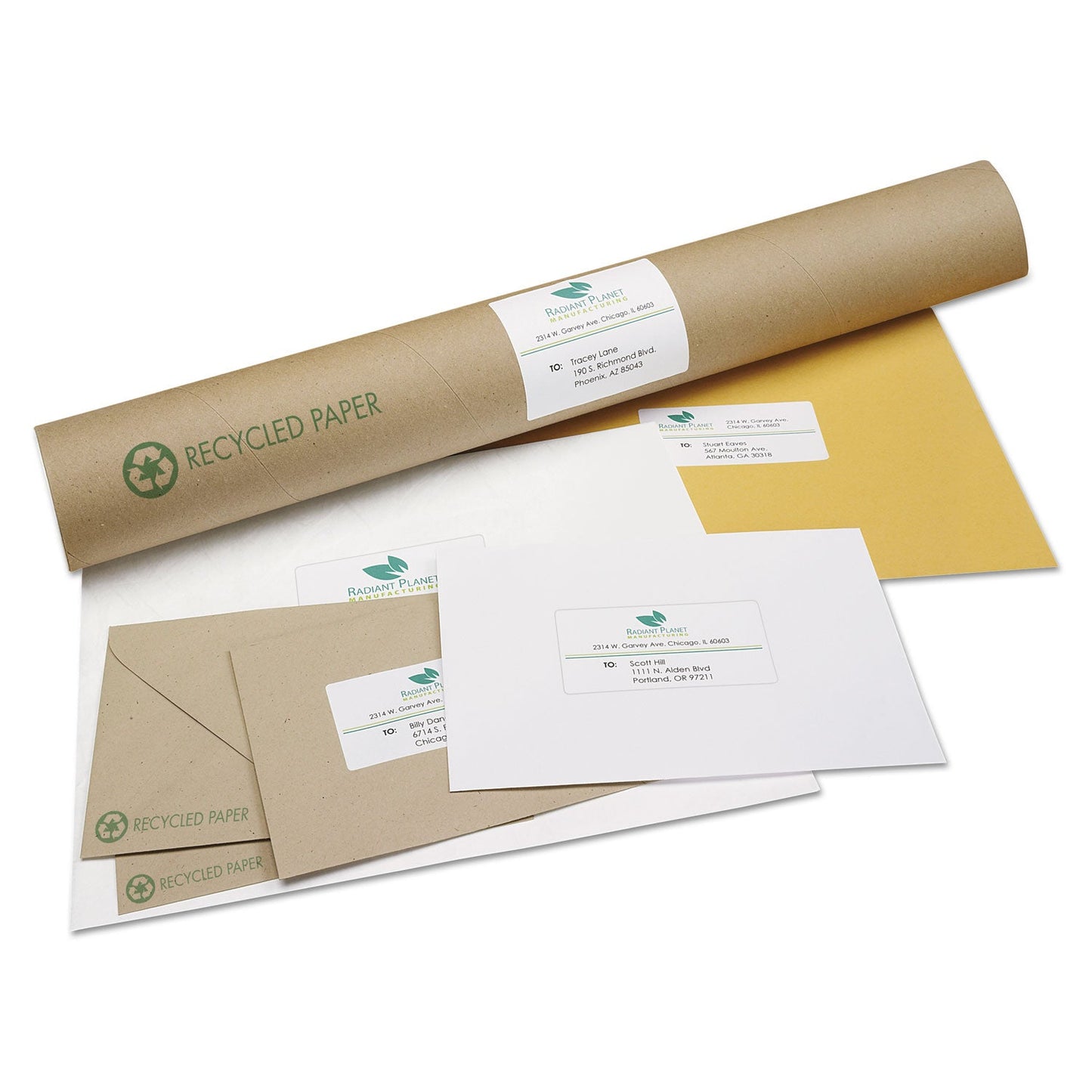 Avery EcoFriendly Mailing Labels, Inkjet/Laser Printers, 3.33 x 4, White, 6/Sheet, 100 Sheets/Pack