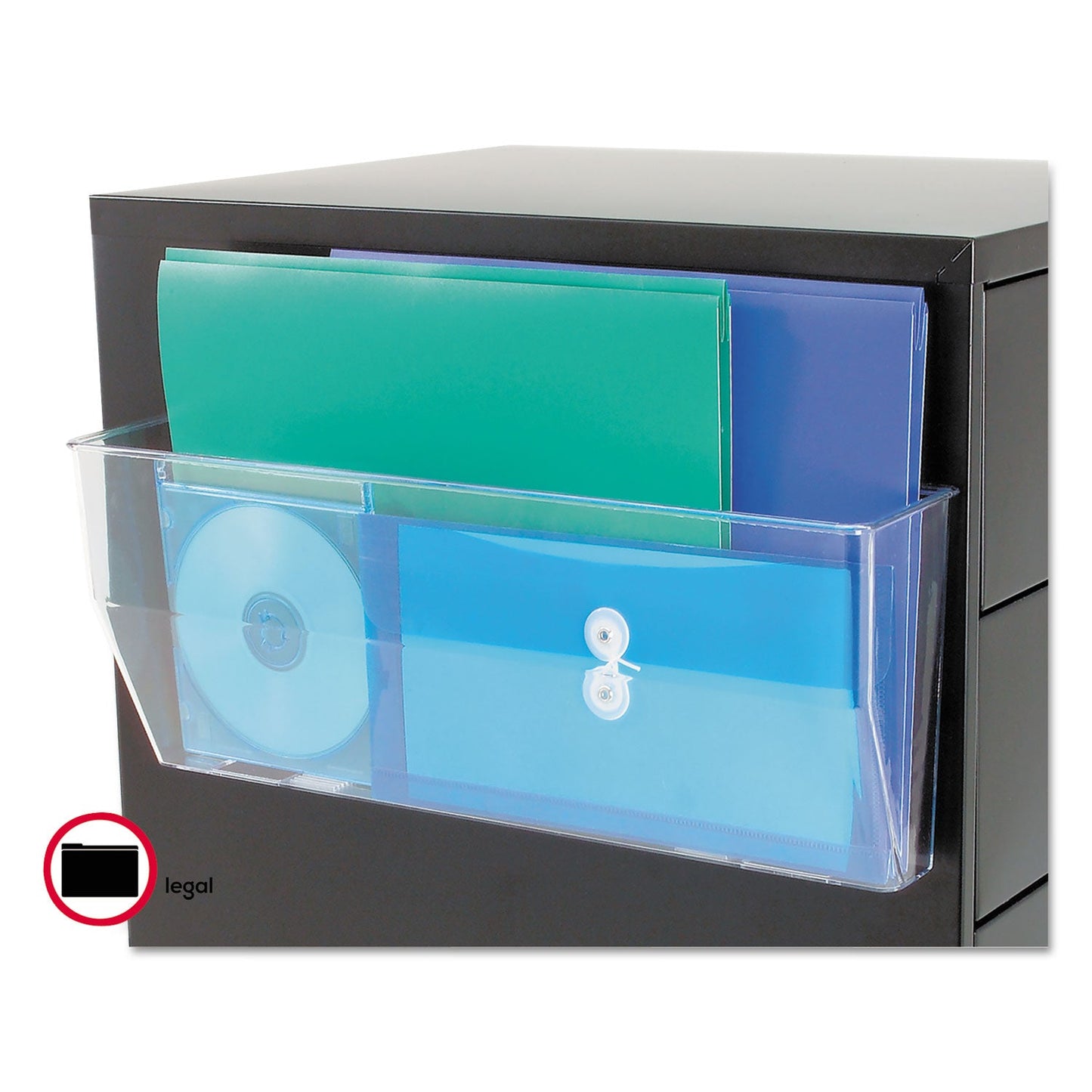 deflecto Magnetic DocuPocket Wall File, Legal/Letter Size, 15" x 3" x 6.38", Clear