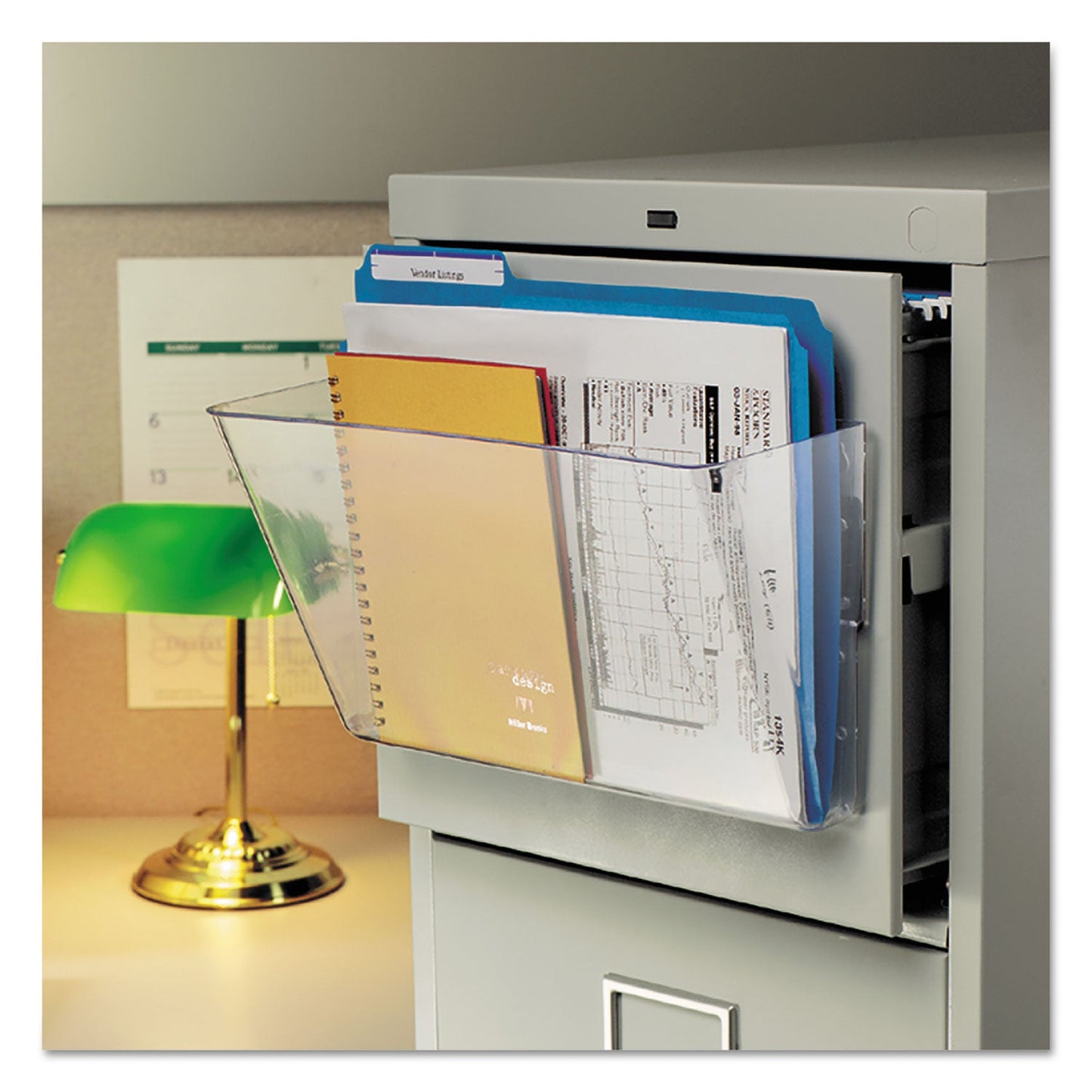 deflecto Magnetic DocuPocket Wall File, Legal/Letter Size, 15" x 3" x 6.38", Clear
