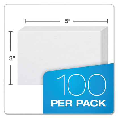 Oxford Unruled Index Cards, 3 x 5, White, 100/Pack
